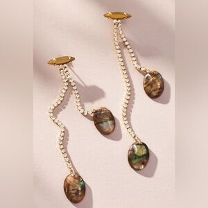 Anthropologie Moody Mystic Linear Drop Evening Earrings